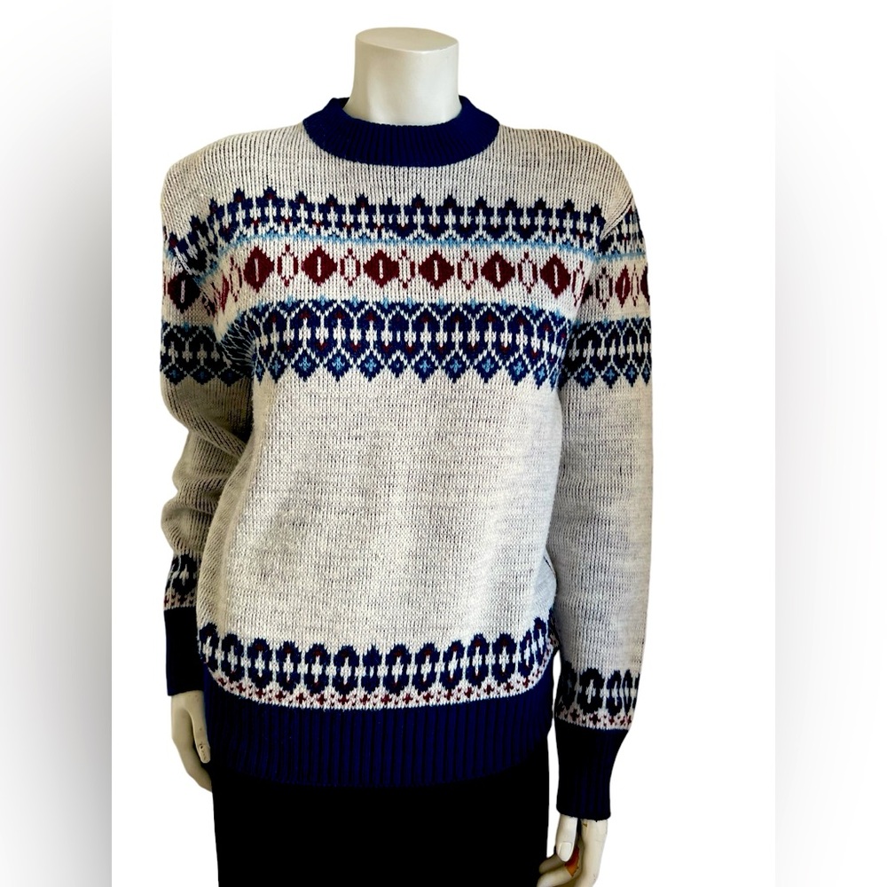 70s Studio One by Campus Knit Gray Ski Sweater
